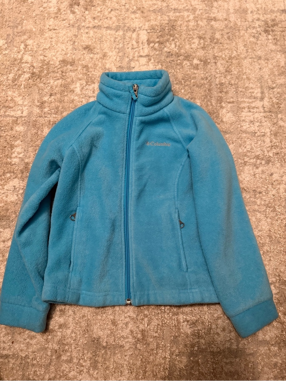 Columbia Girls' Blue Fleece Jacket - Lightweight Zip-Up size XS